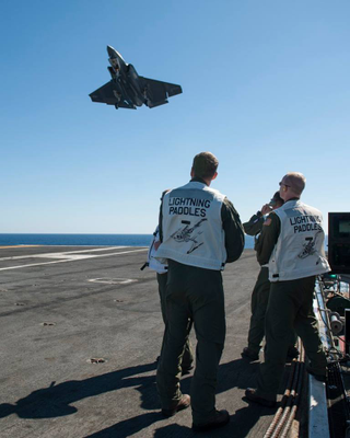 Illustration for article titled Week One Of The F-35C's Initial Ship Trials In Stunning Imagery